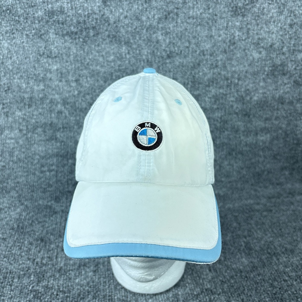 BMW Lifestyle Performance Tennis Hat Logo Official Licensed White Blue